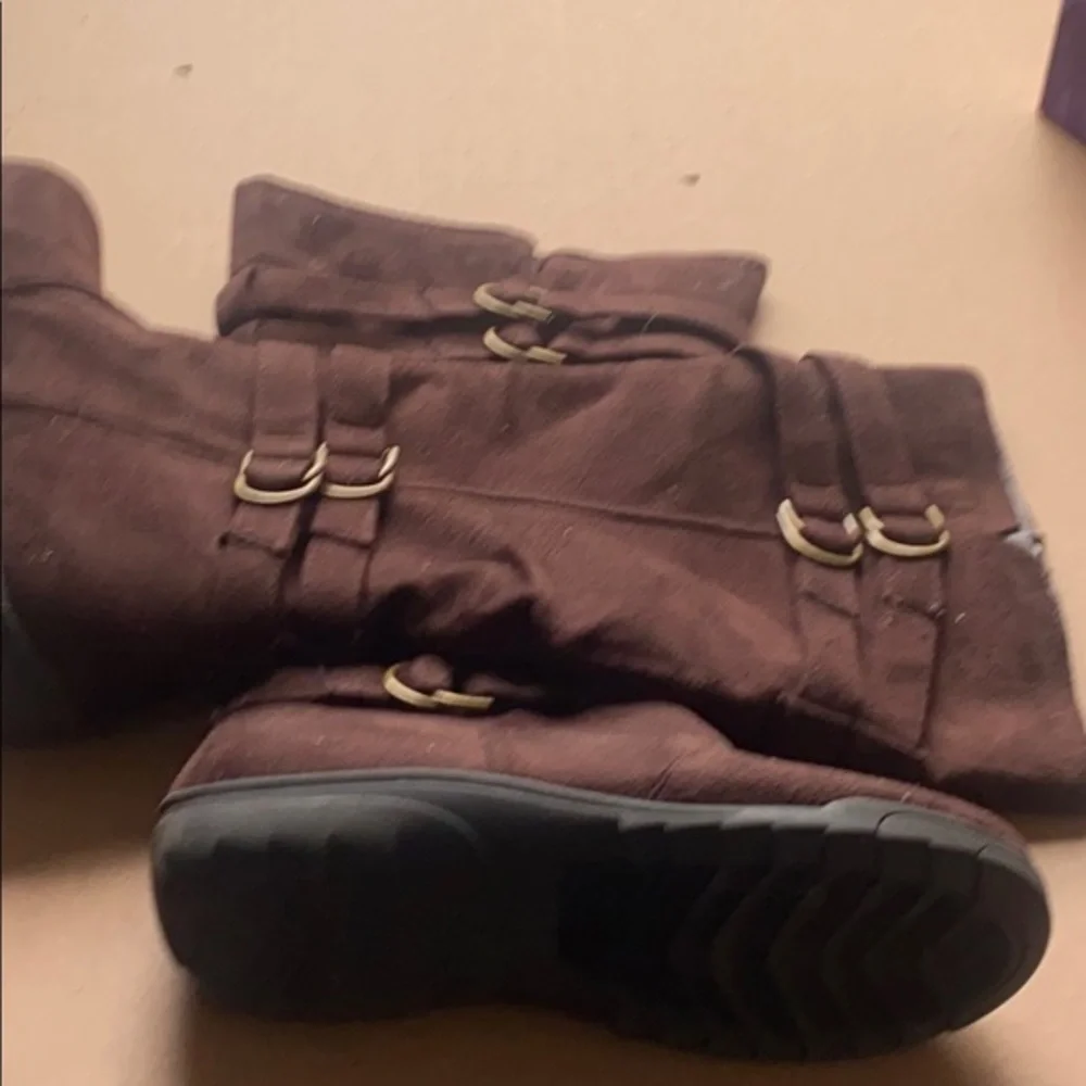 💜💜 Avenue Women’s Brown Fabric Boots Size 7W